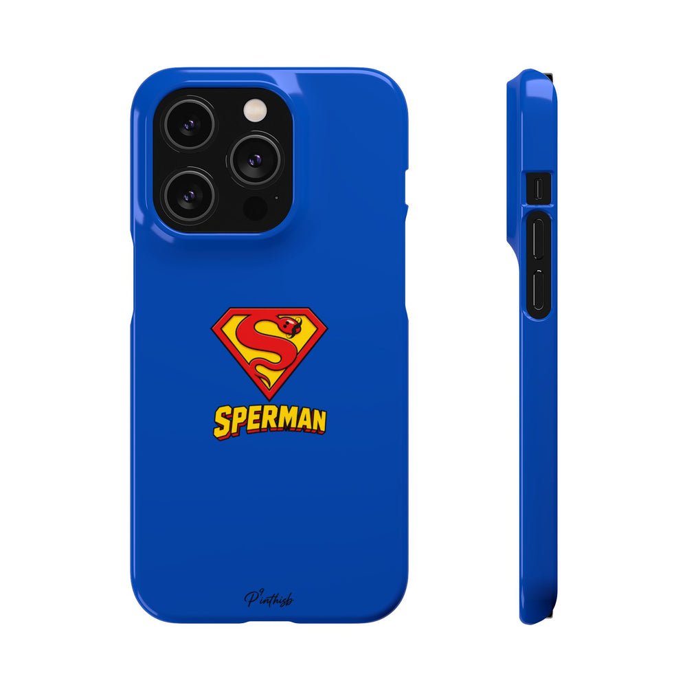 "SPERMAN" Parody Logo Snap Phone Case