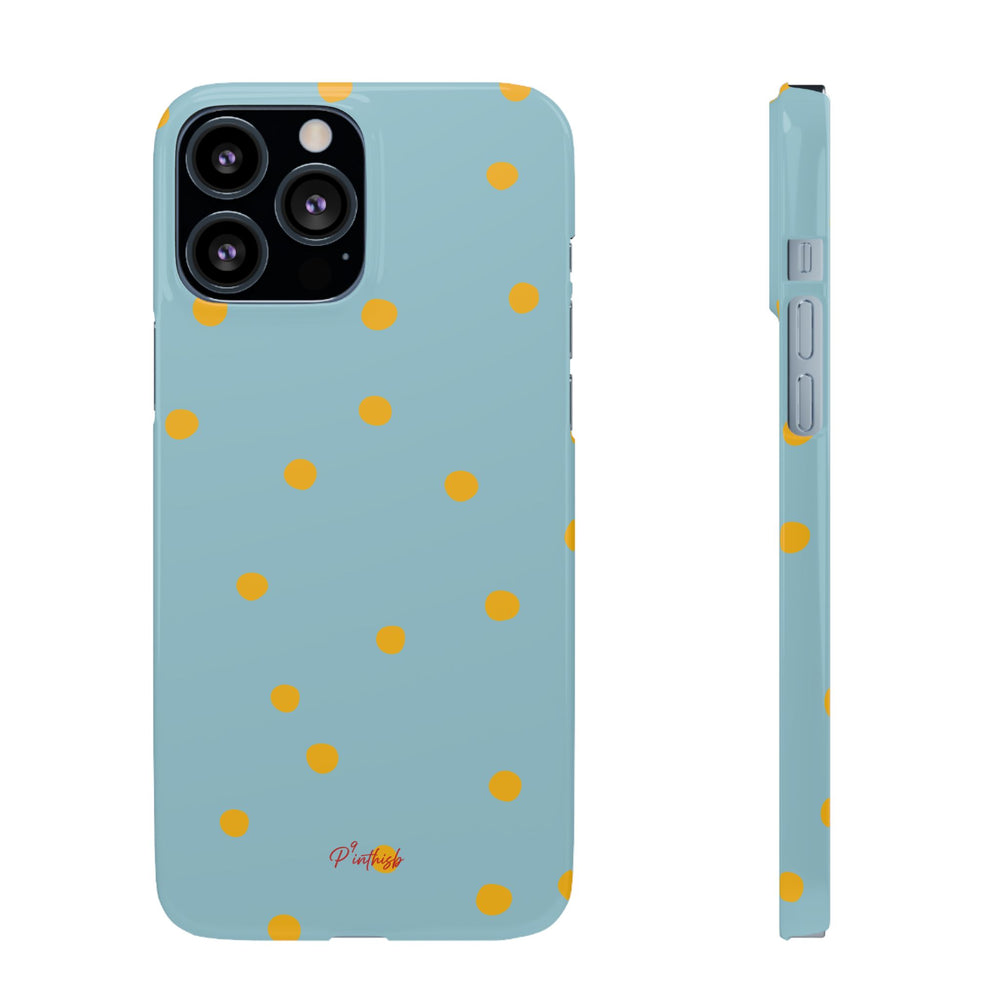 Blue & Yellow Polka Dot Snap Phone Case