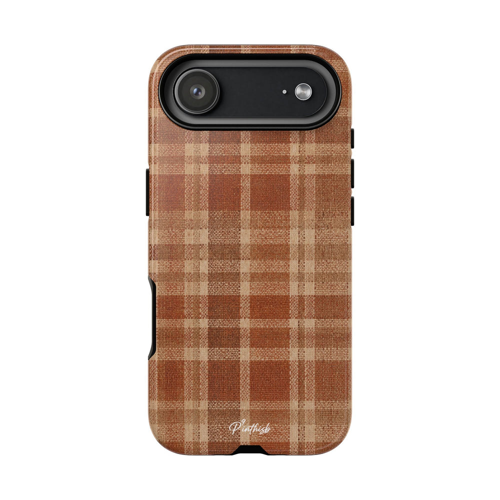 Rustic Brown Cozy Plaid Tough Case