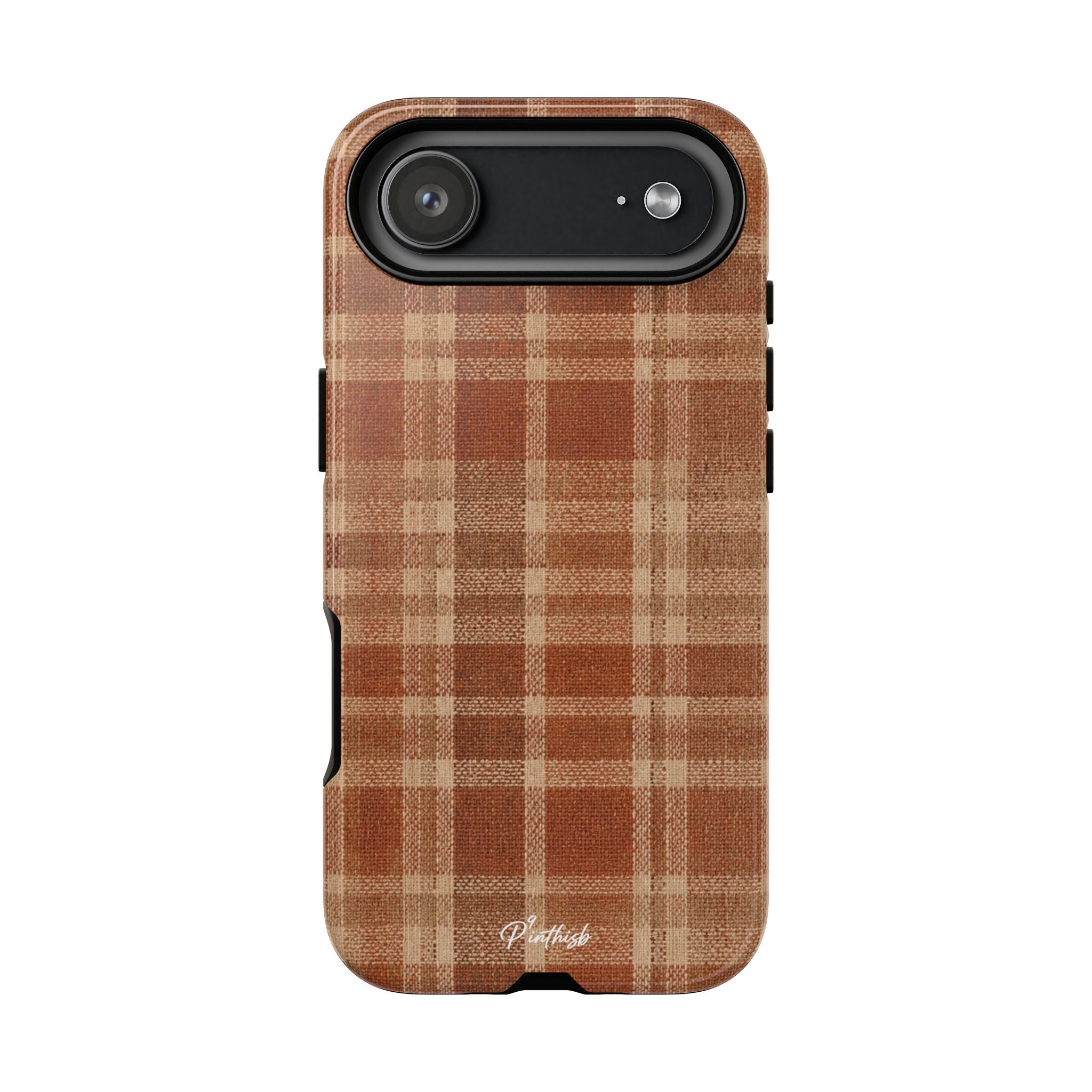 Rustic Brown Cozy Plaid Tough Case