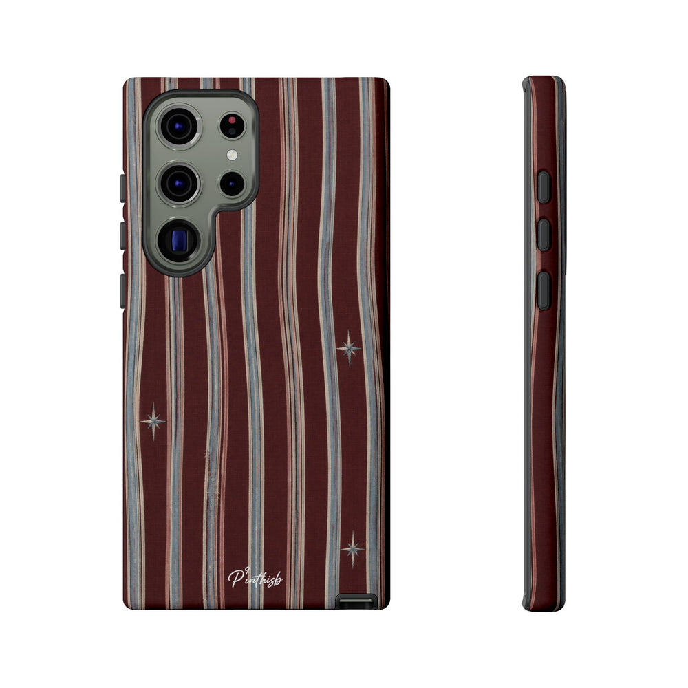 Retro Red & Cream with Star Accents Phone Case