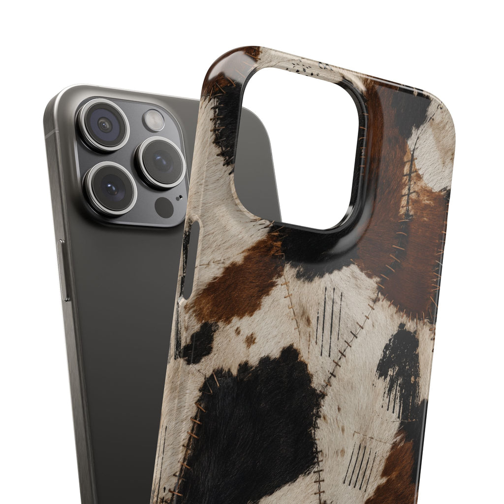 Brown & Black Animal Print Snap Case