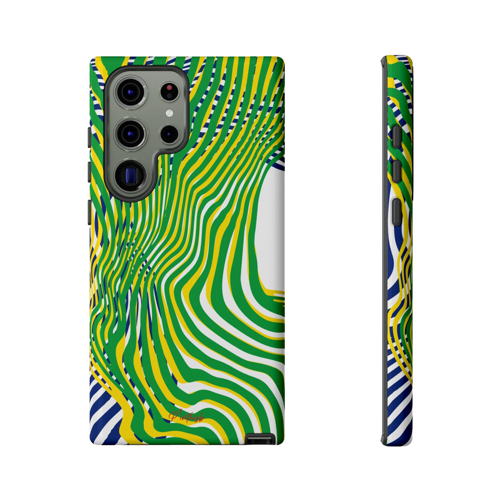 Abstract Green Wave Phone Case