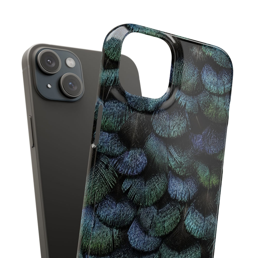 Iridescent Feather Snap Case
