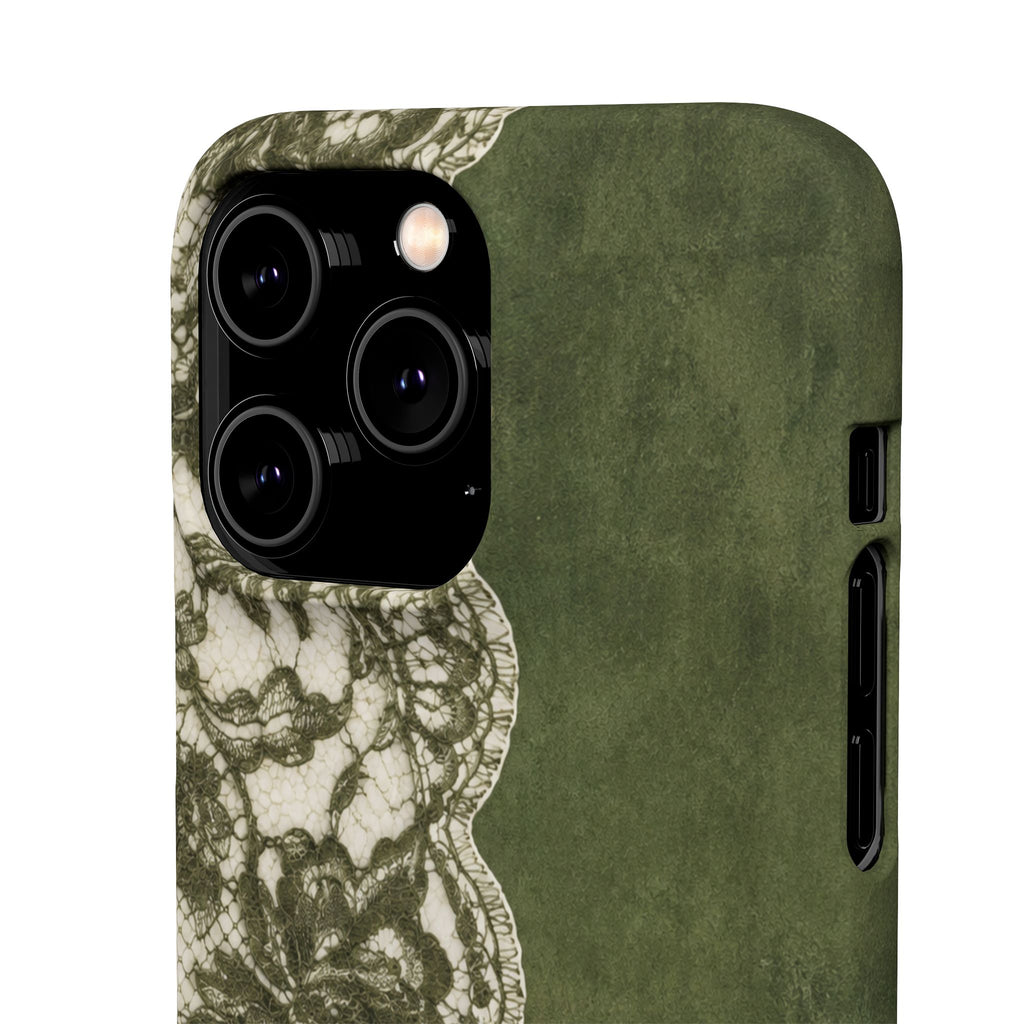 Olive Lace Snap Case