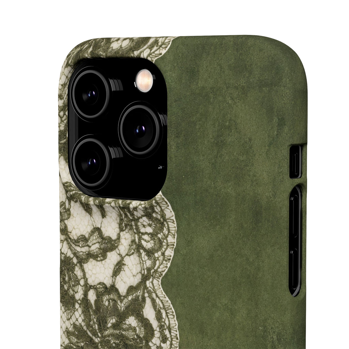Olive Lace Snap Case