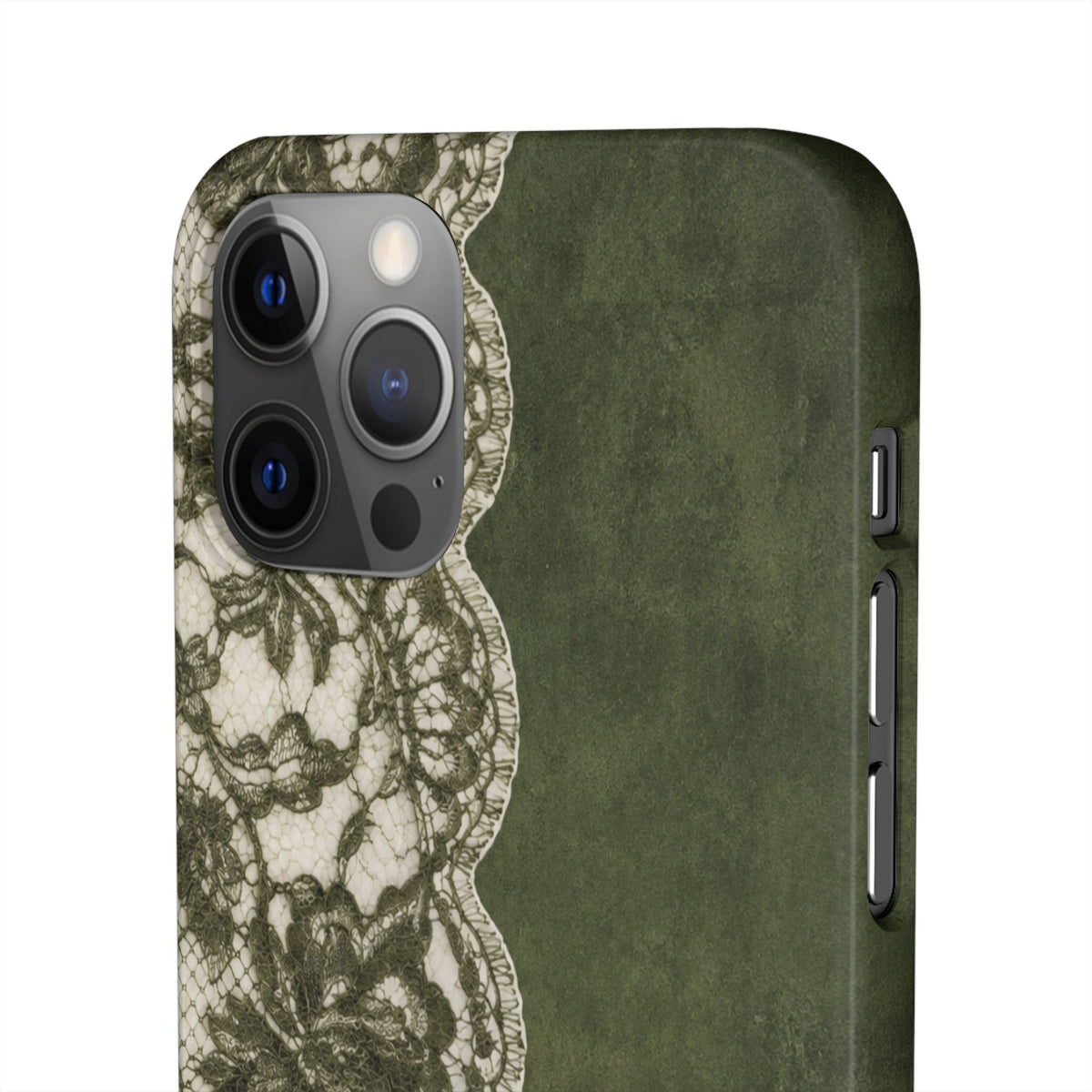 Olive Lace Snap Case