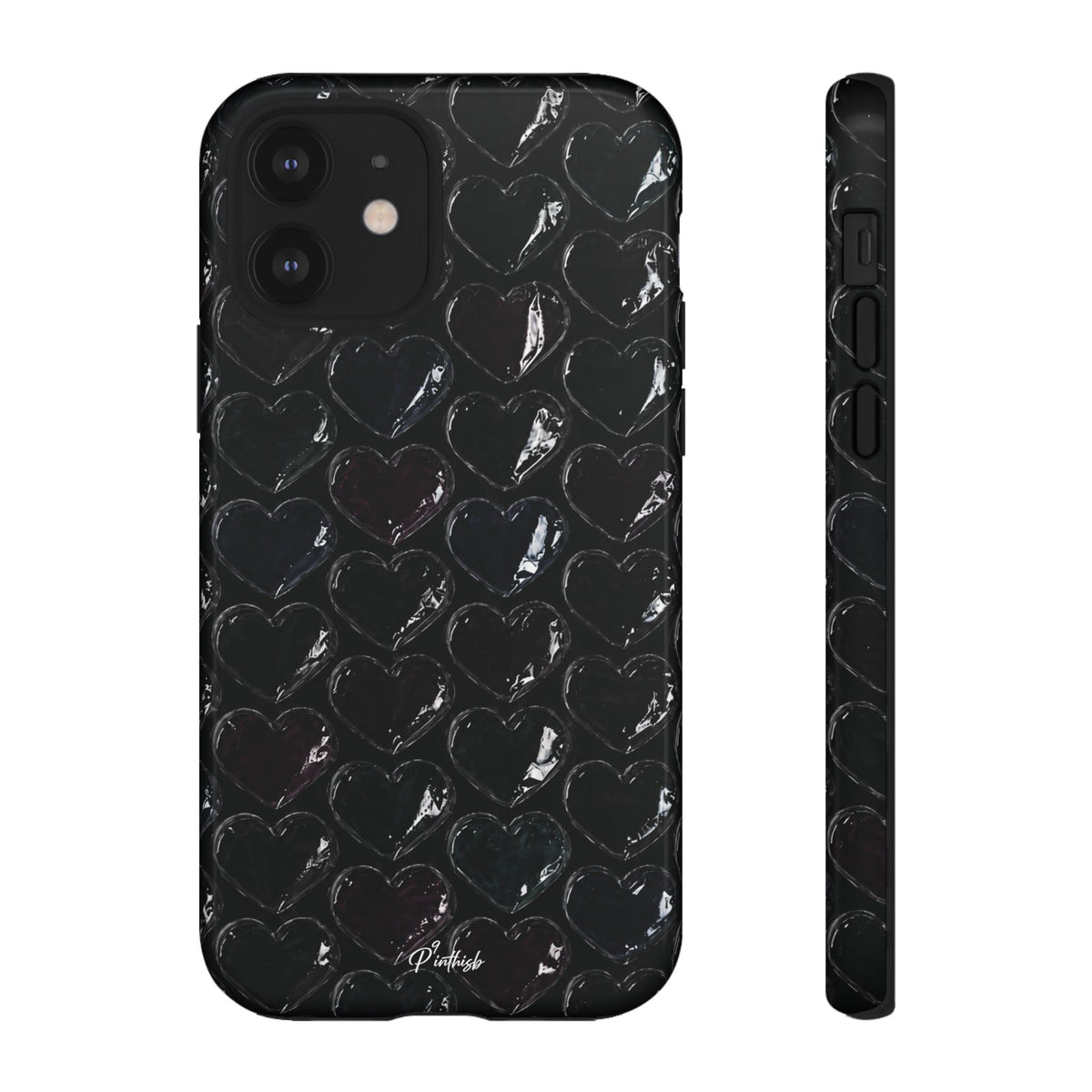 Black Pop Hearts Tough Case