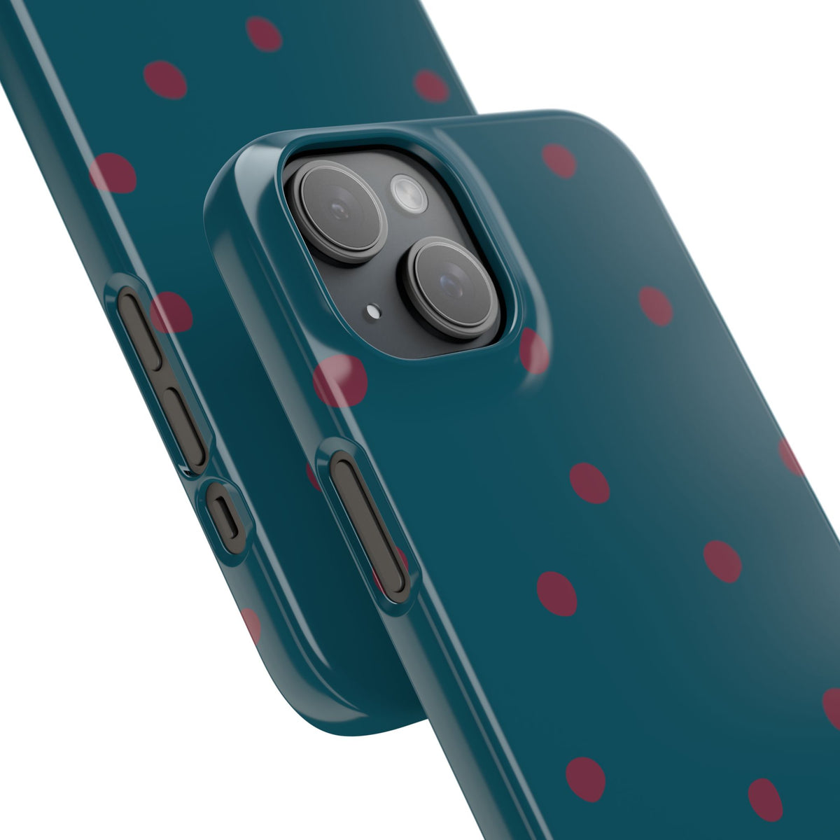 Teal & Burgundy Polka Dot Snap Phone Case
