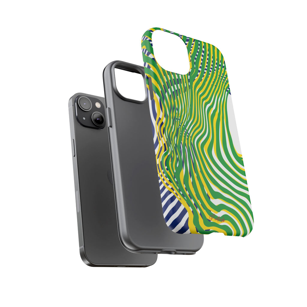 Abstract Green Wave Phone Case