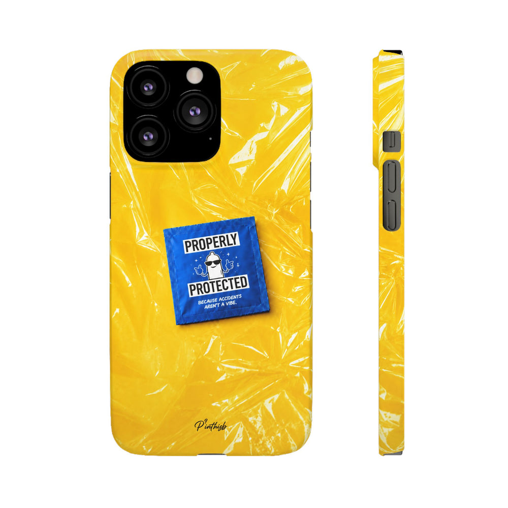 "Properly Protected" Graphic Snap Phone Case