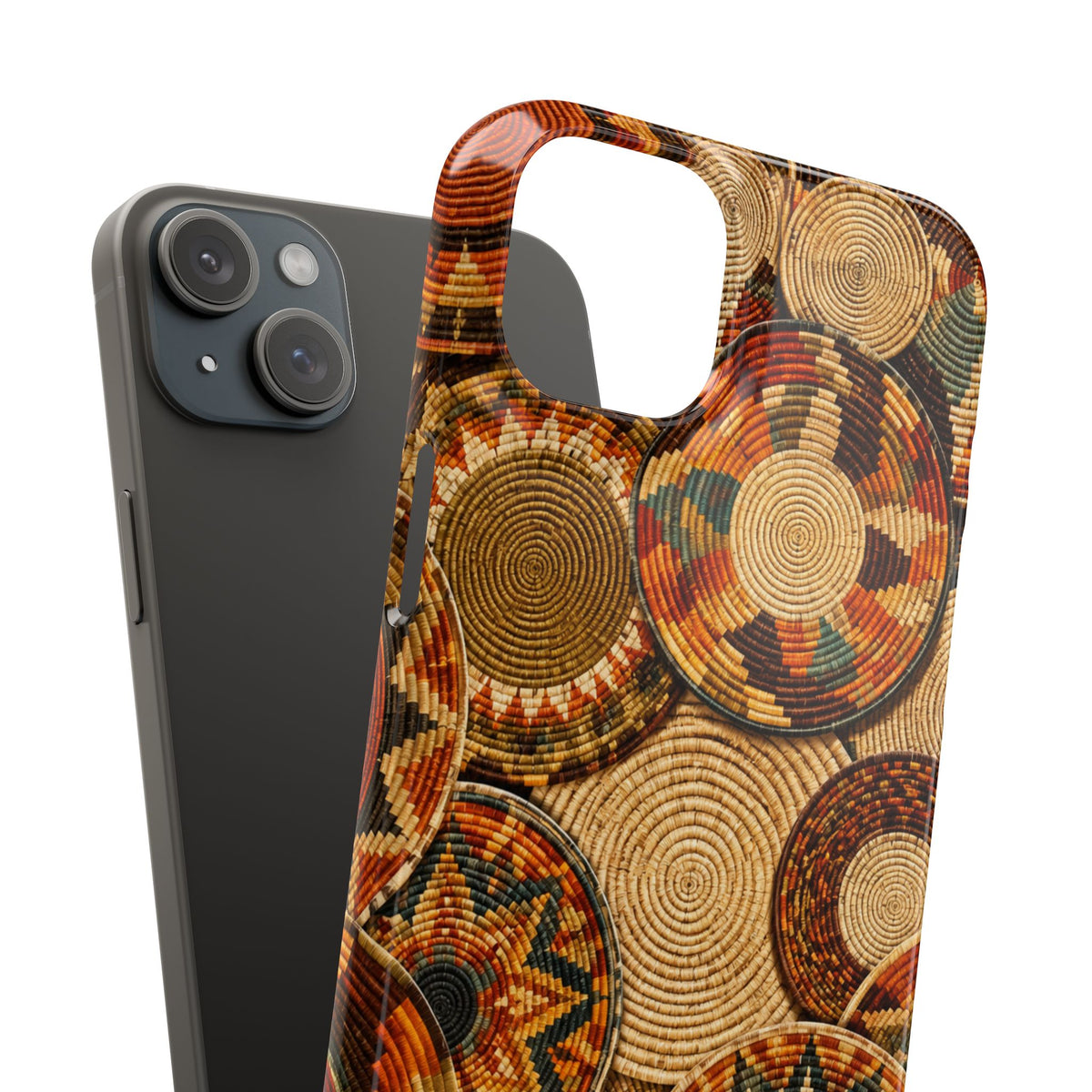 Bohemian Woven Basket Pattern Snap Case