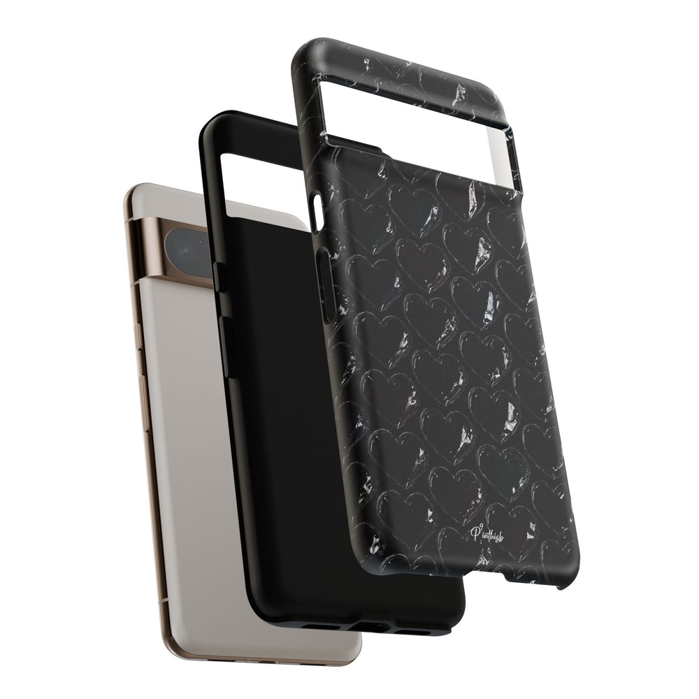 Black Pop Hearts Tough Case