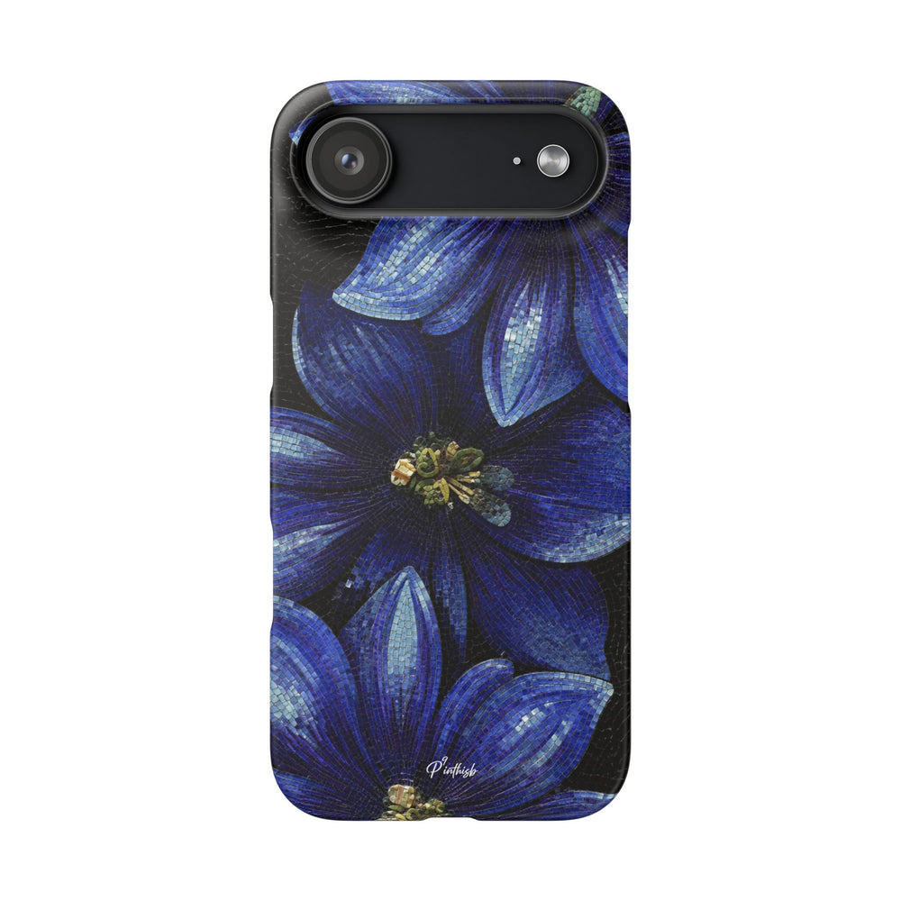 Blue Floral Snap Case