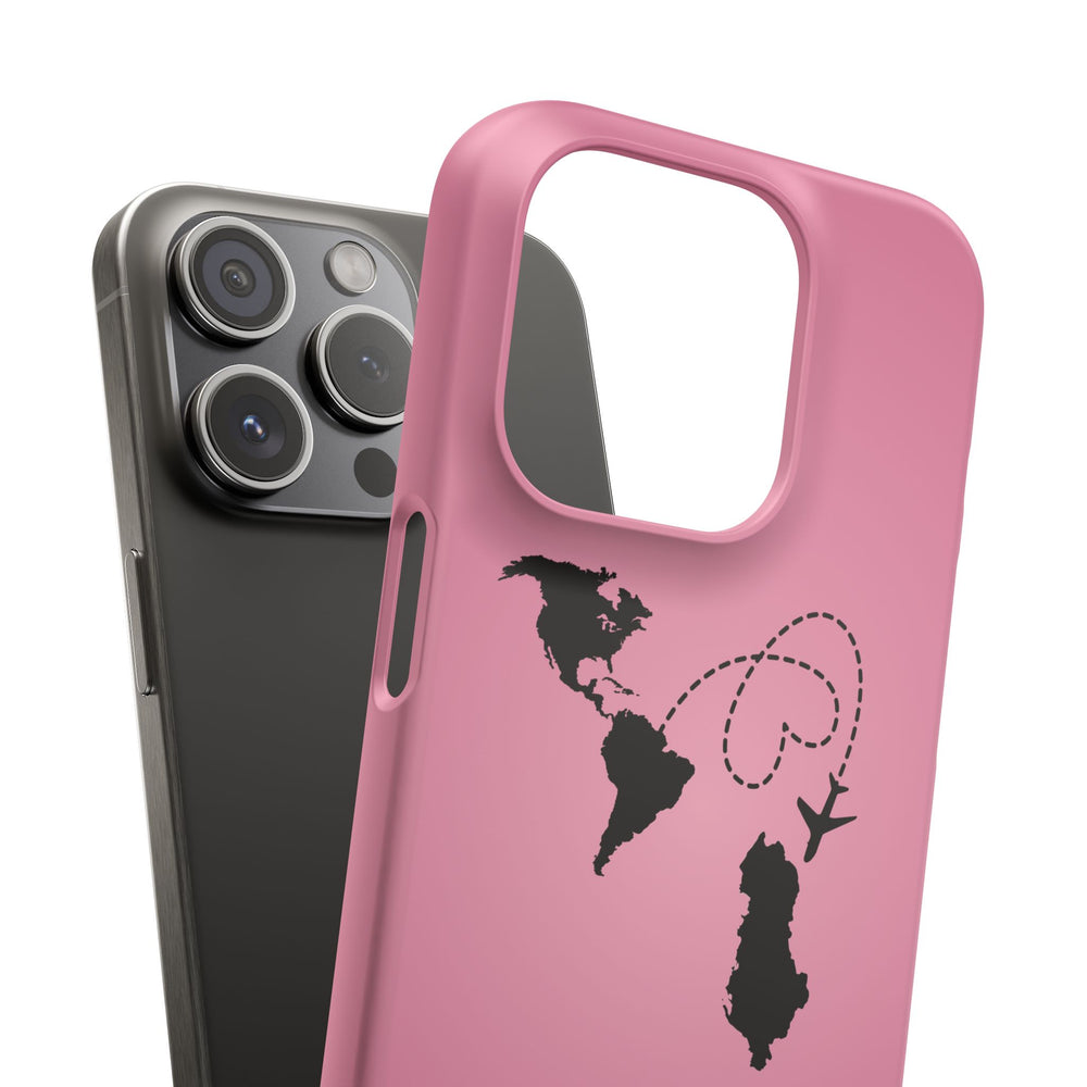 America to Albania Pink Snap Phone Case