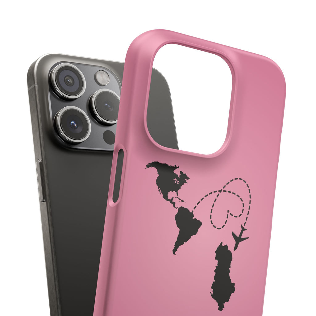 America to Albania Pink Snap Phone Case