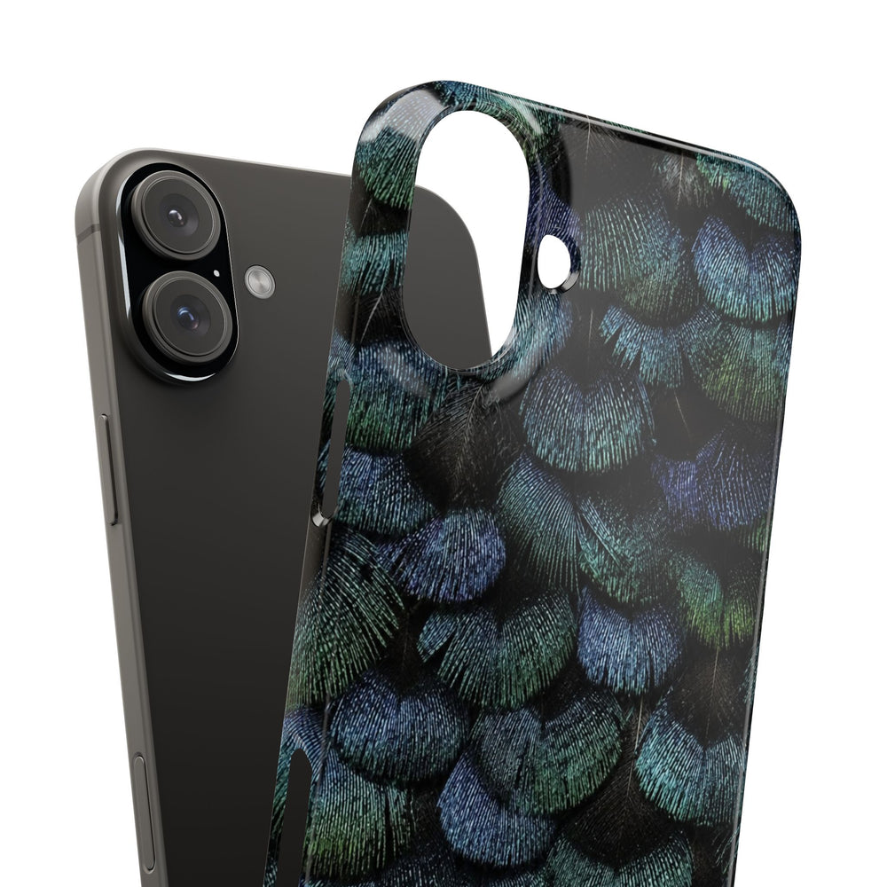 Iridescent Feather Snap Case