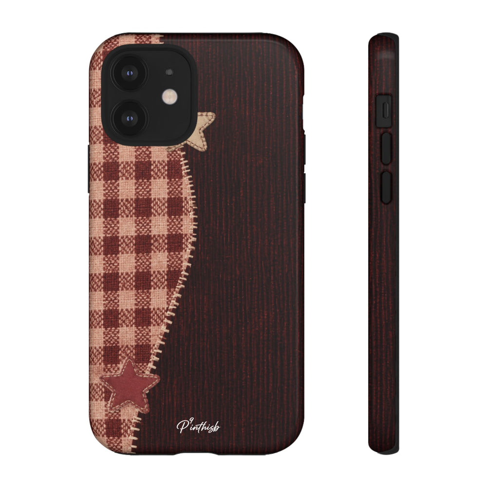 Rustic Plaid Stars Phone Case