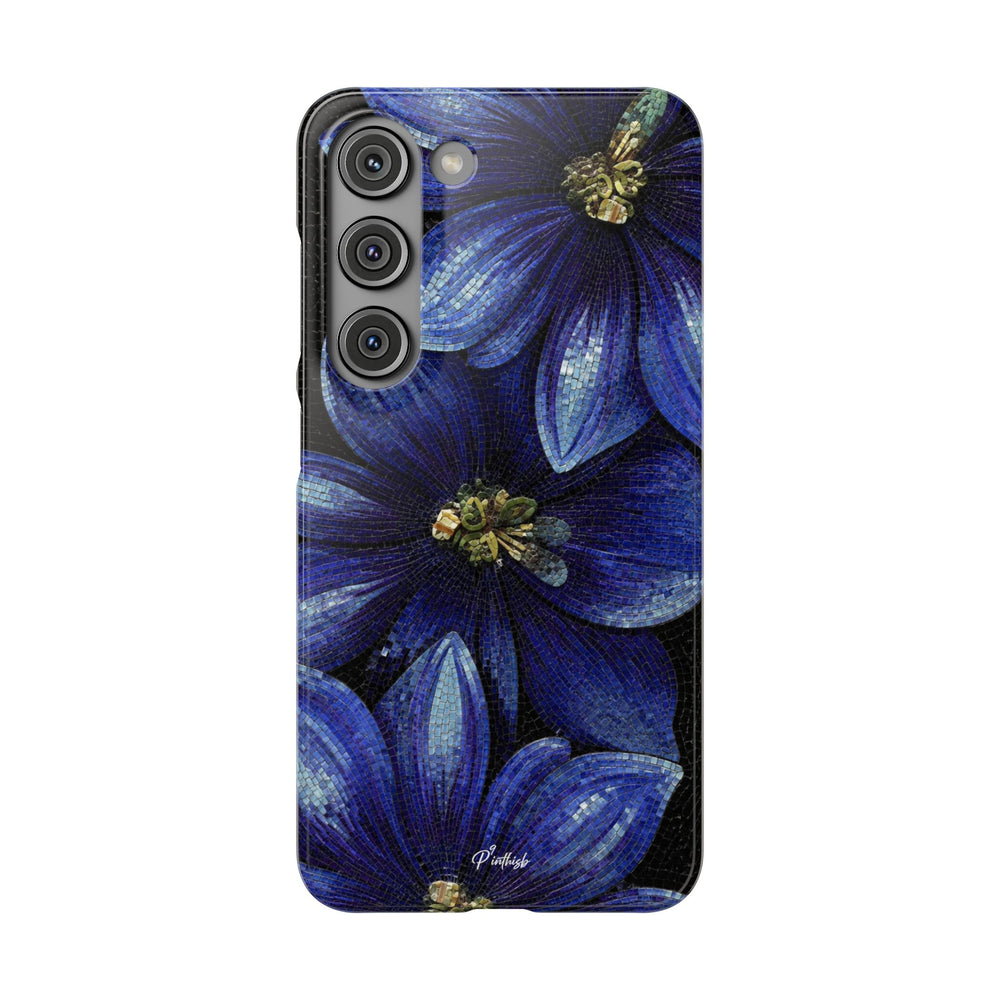 Blue Floral Snap Case