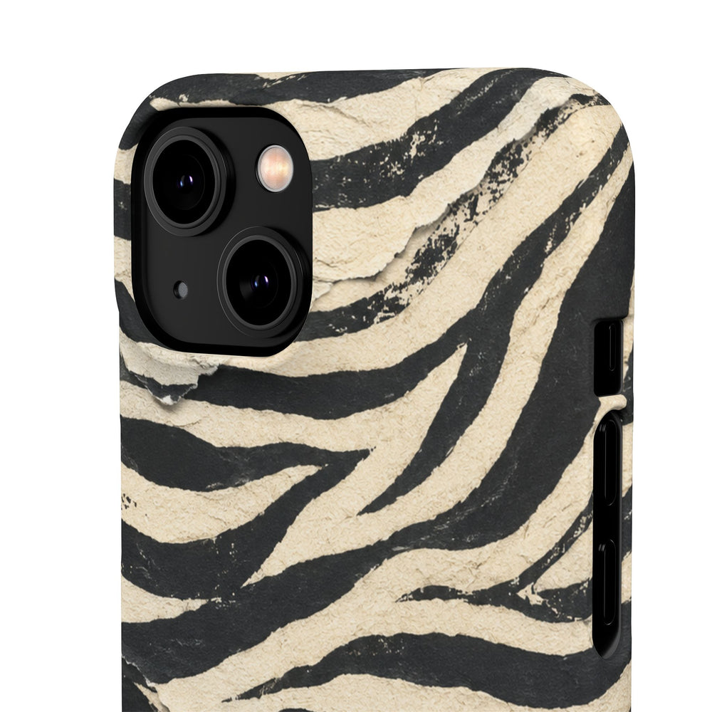 Wavy Peach & Mauve Snap Case