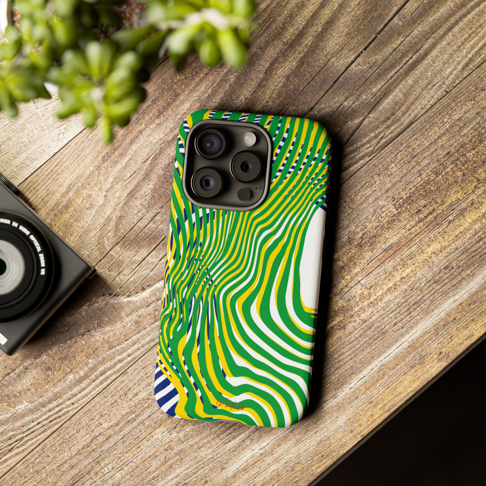 Abstract Green Wave Phone Case