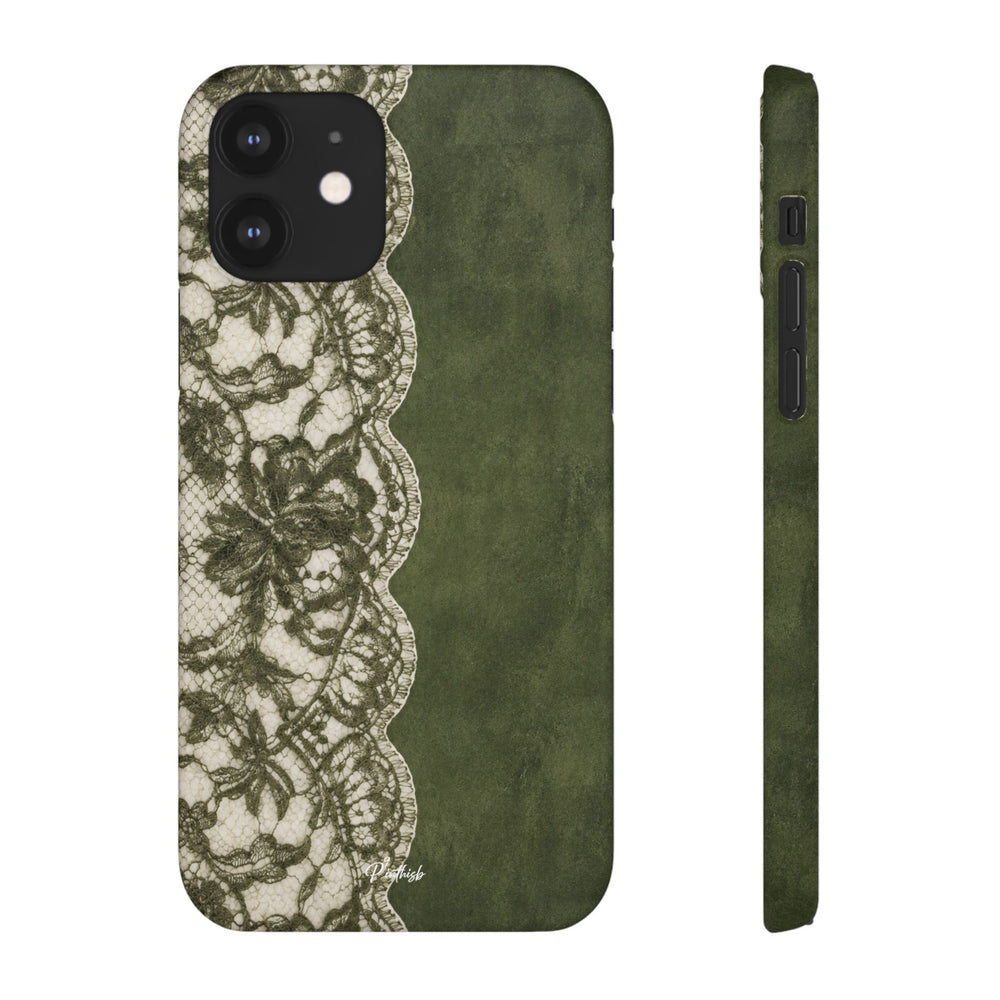 Olive Lace Snap Case