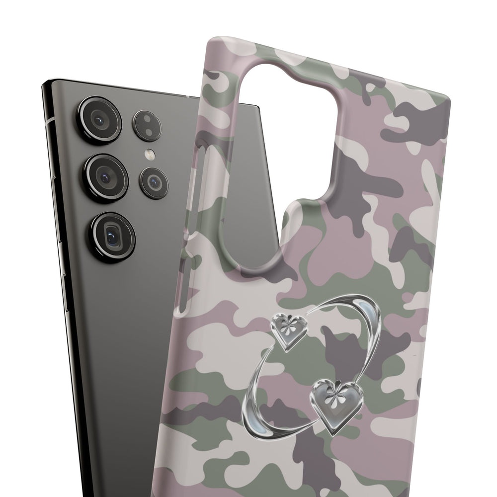 Camouflage Heart Snap Phone Case