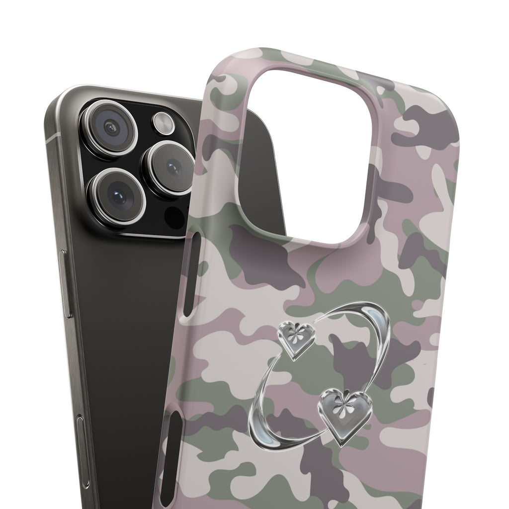 Camouflage Heart Snap Phone Case