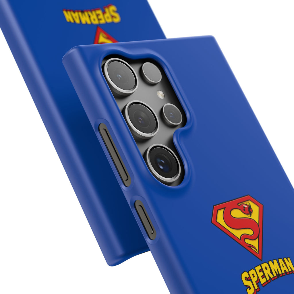 "SPERMAN" Parody Logo Snap Phone Case