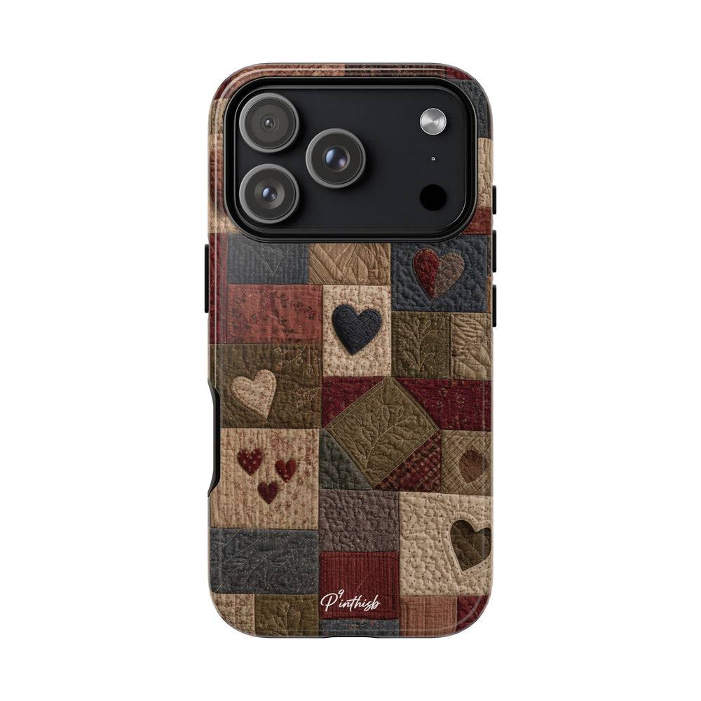 Patchwork Hearts Phone Case
