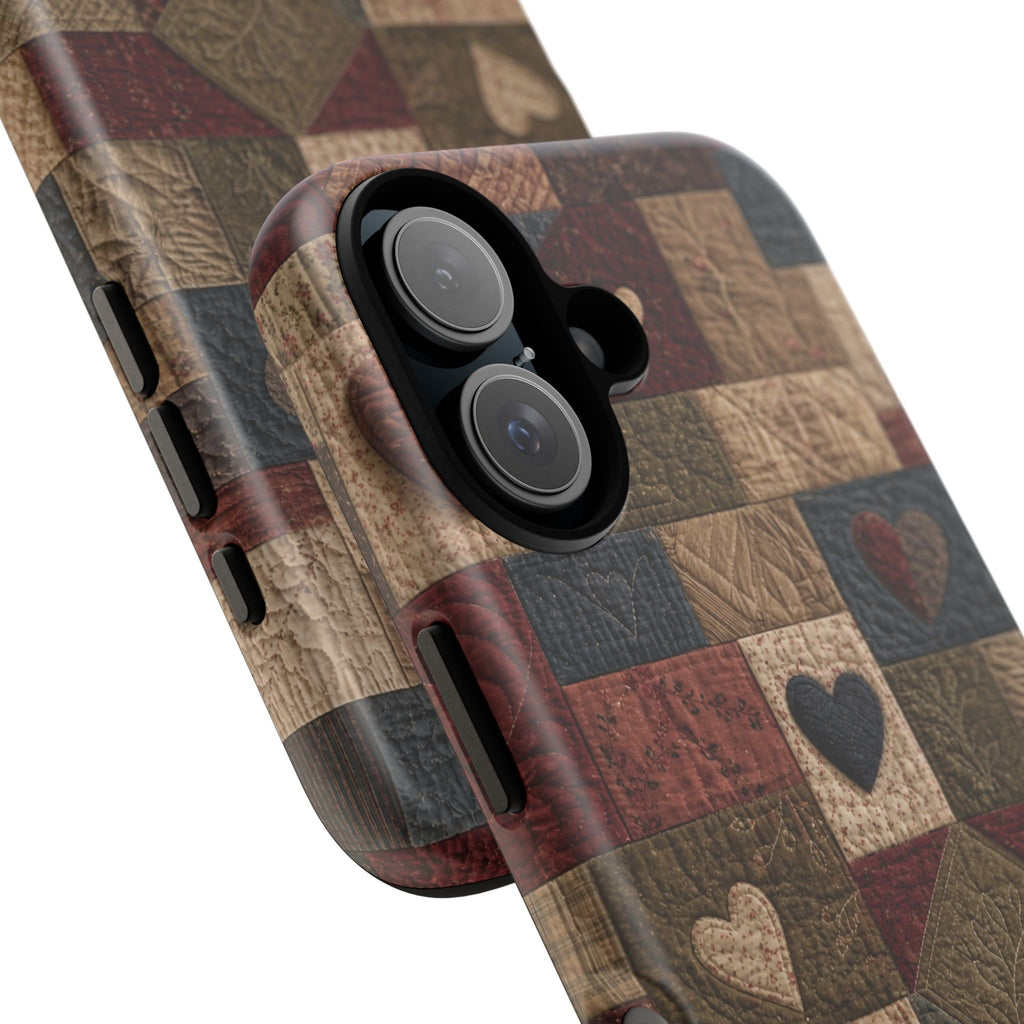 Patchwork Hearts Phone Case