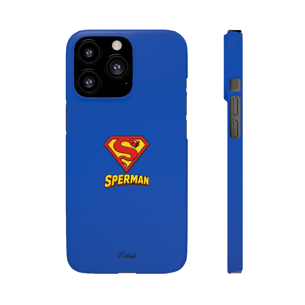 "SPERMAN" Parody Logo Snap Phone Case