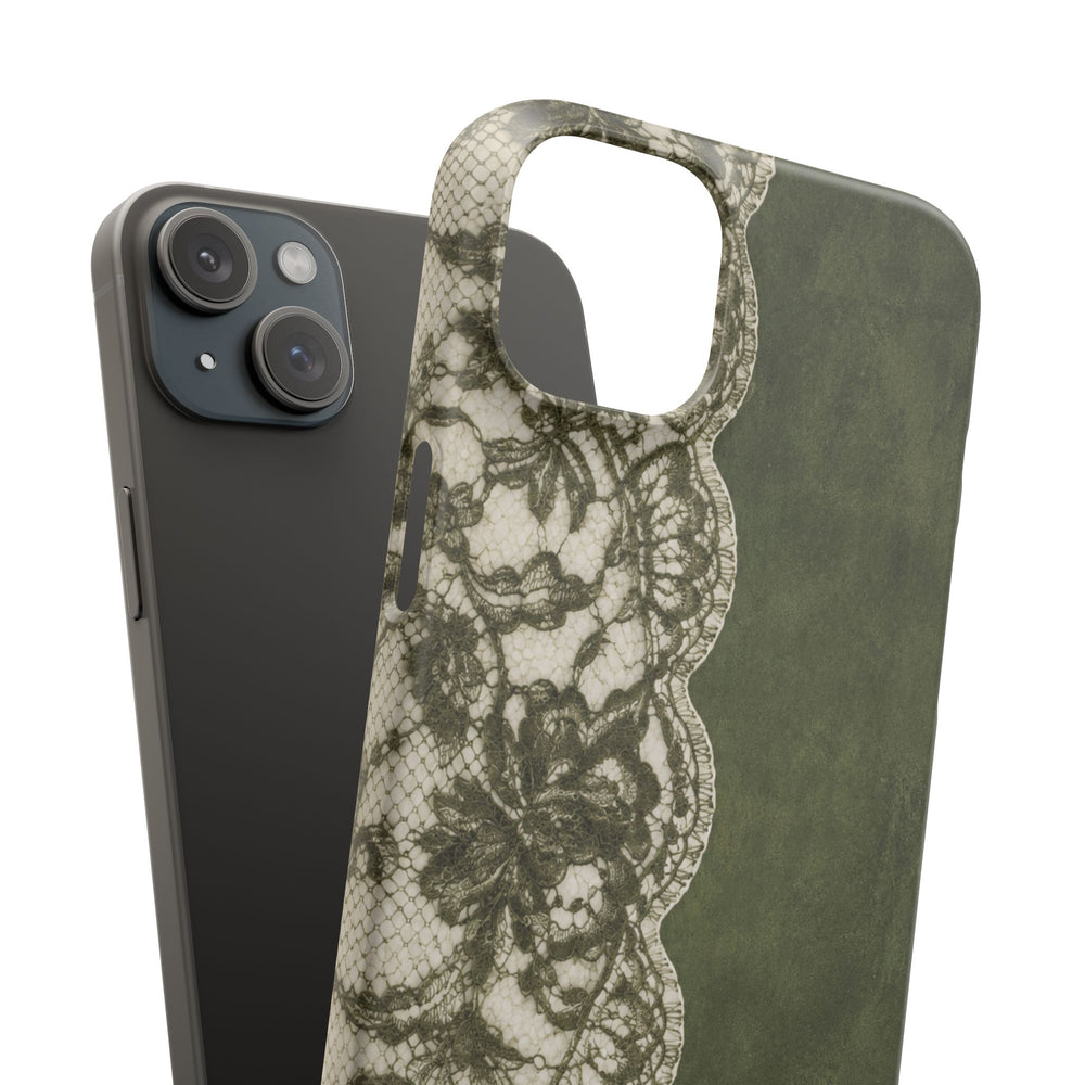 Olive Lace Snap Case