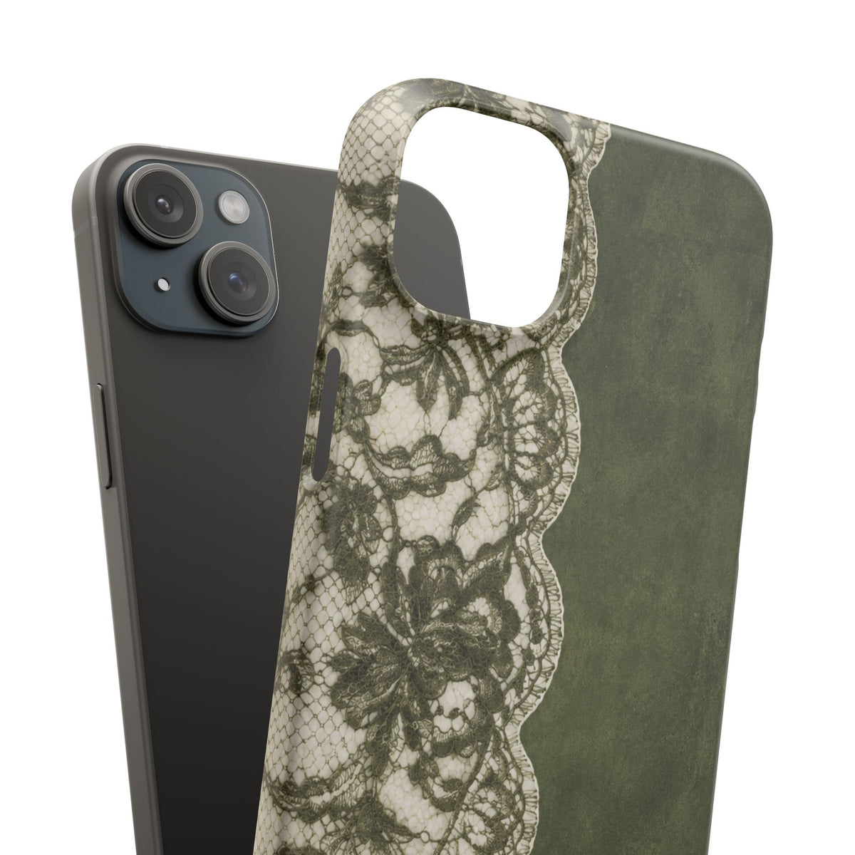 Olive Lace Snap Case