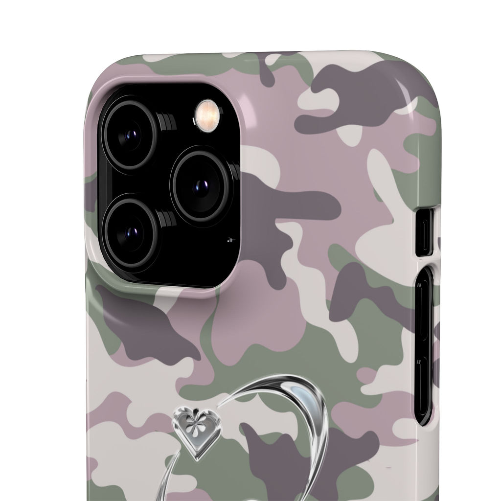 Camouflage Heart Snap Phone Case