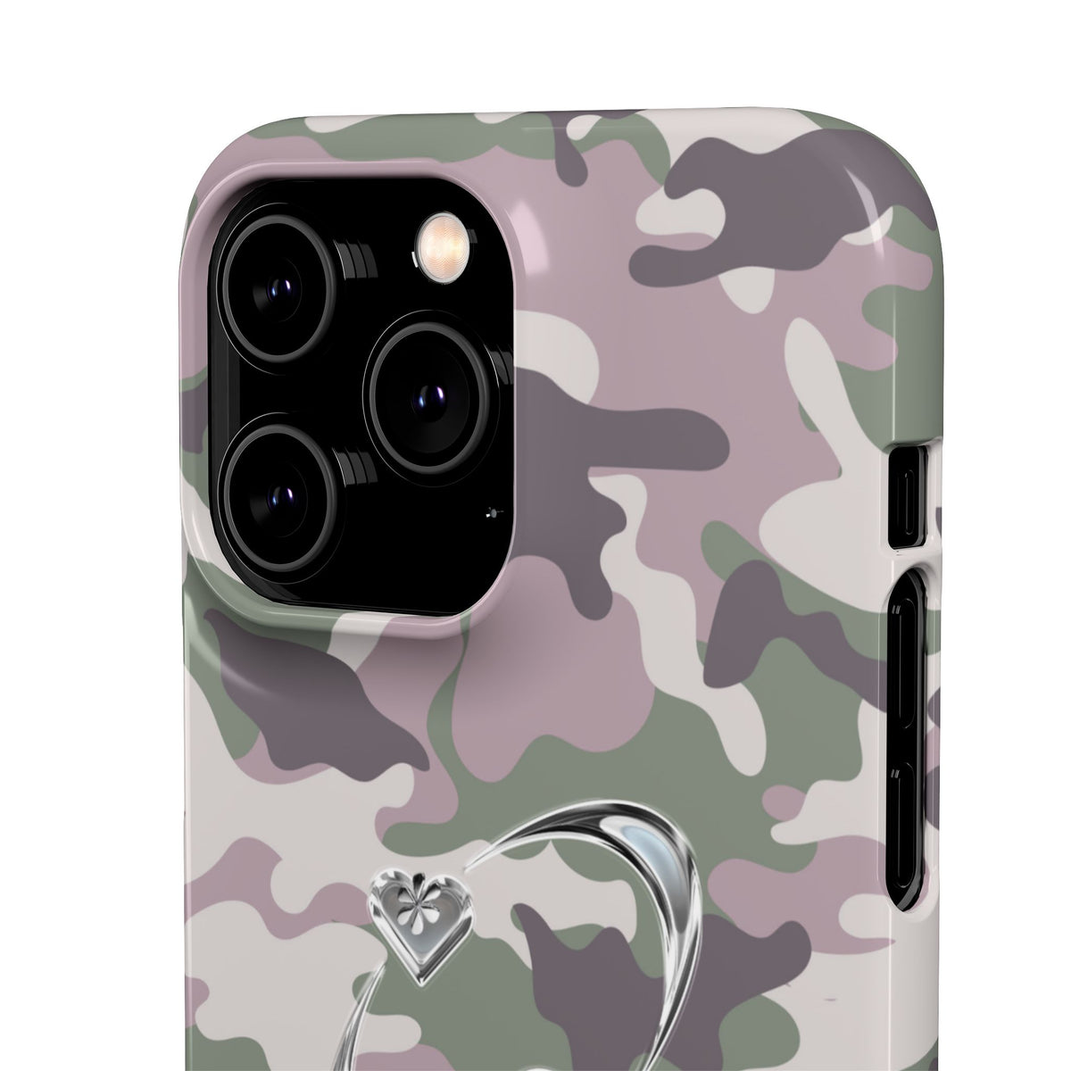 Camouflage Heart Snap Phone Case