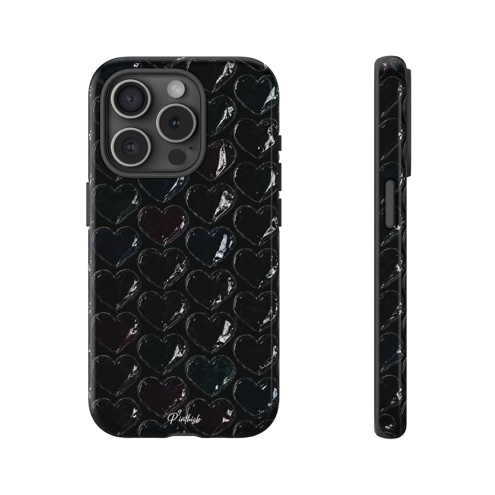 Black Pop Hearts Tough Case