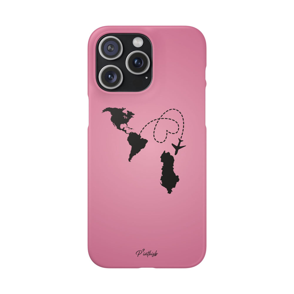 America to Albania Pink Snap Phone Case