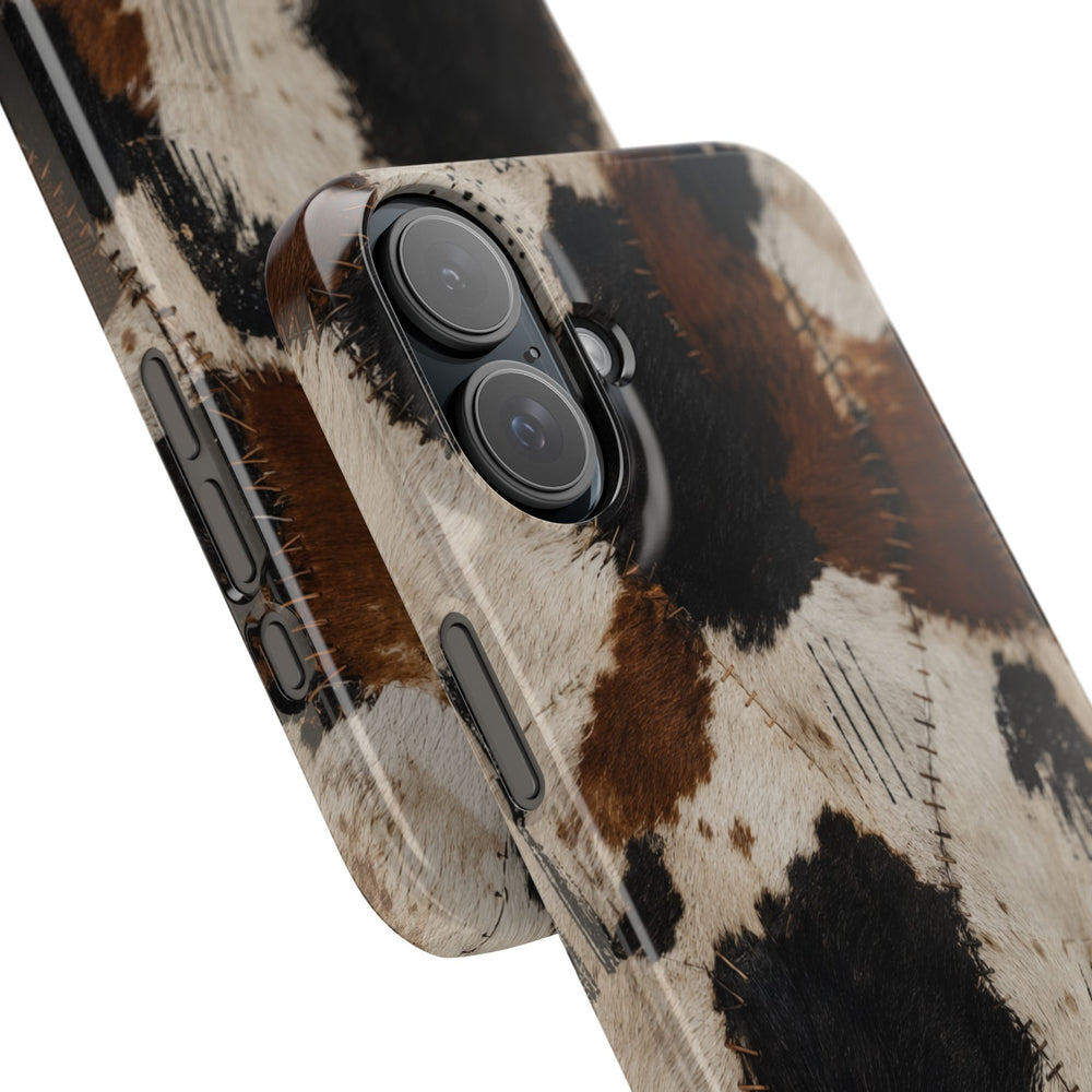 Brown & Black Animal Print Snap Case