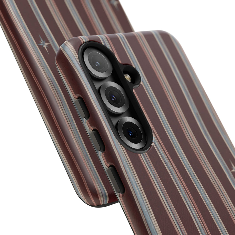 Retro Red & Cream with Star Accents Phone Case