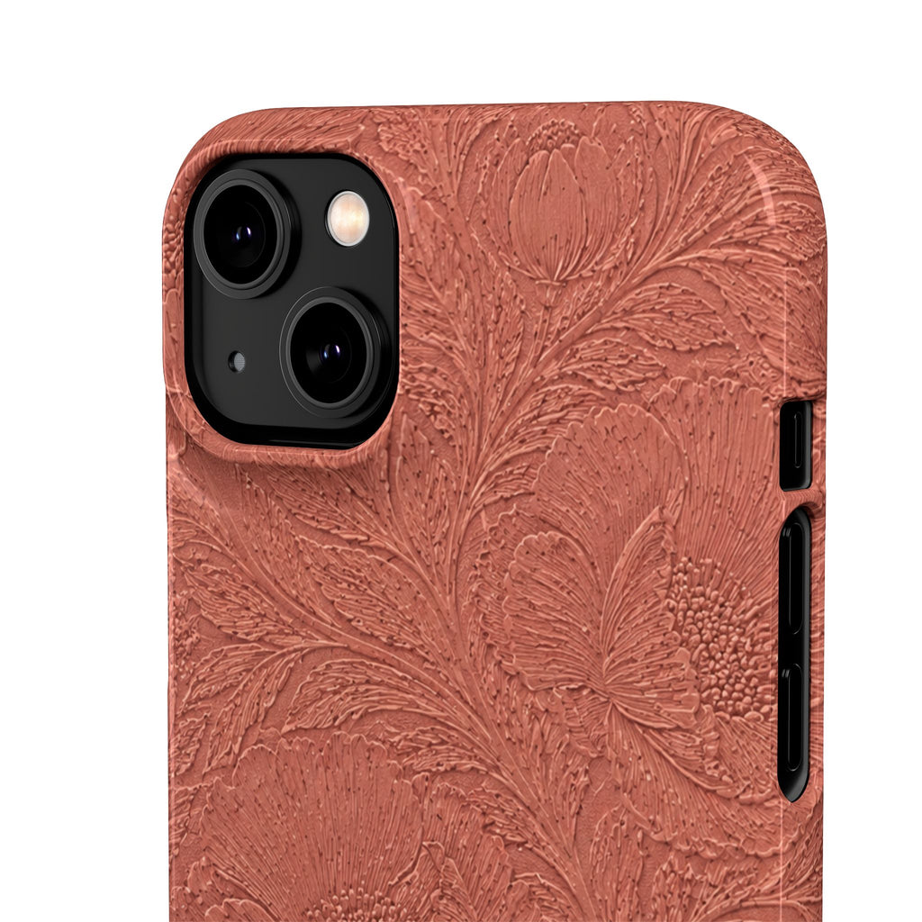 Embossed Floral Snap Case