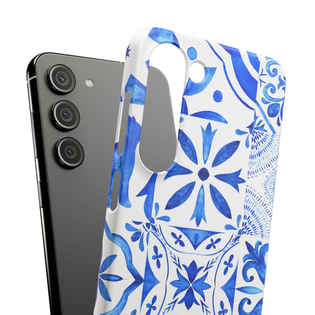 Blue Tile Pattern Snap Phone Case