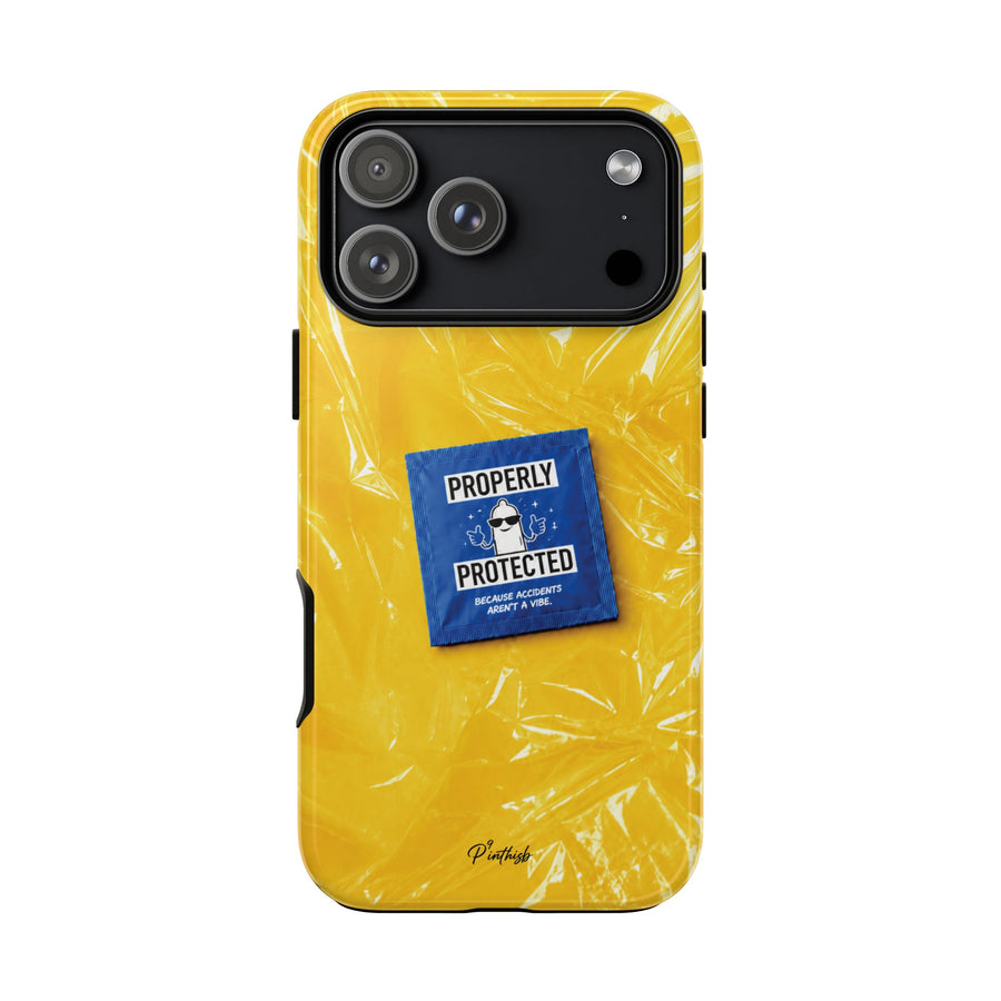 "Properly Protected" Graphic Phone Case