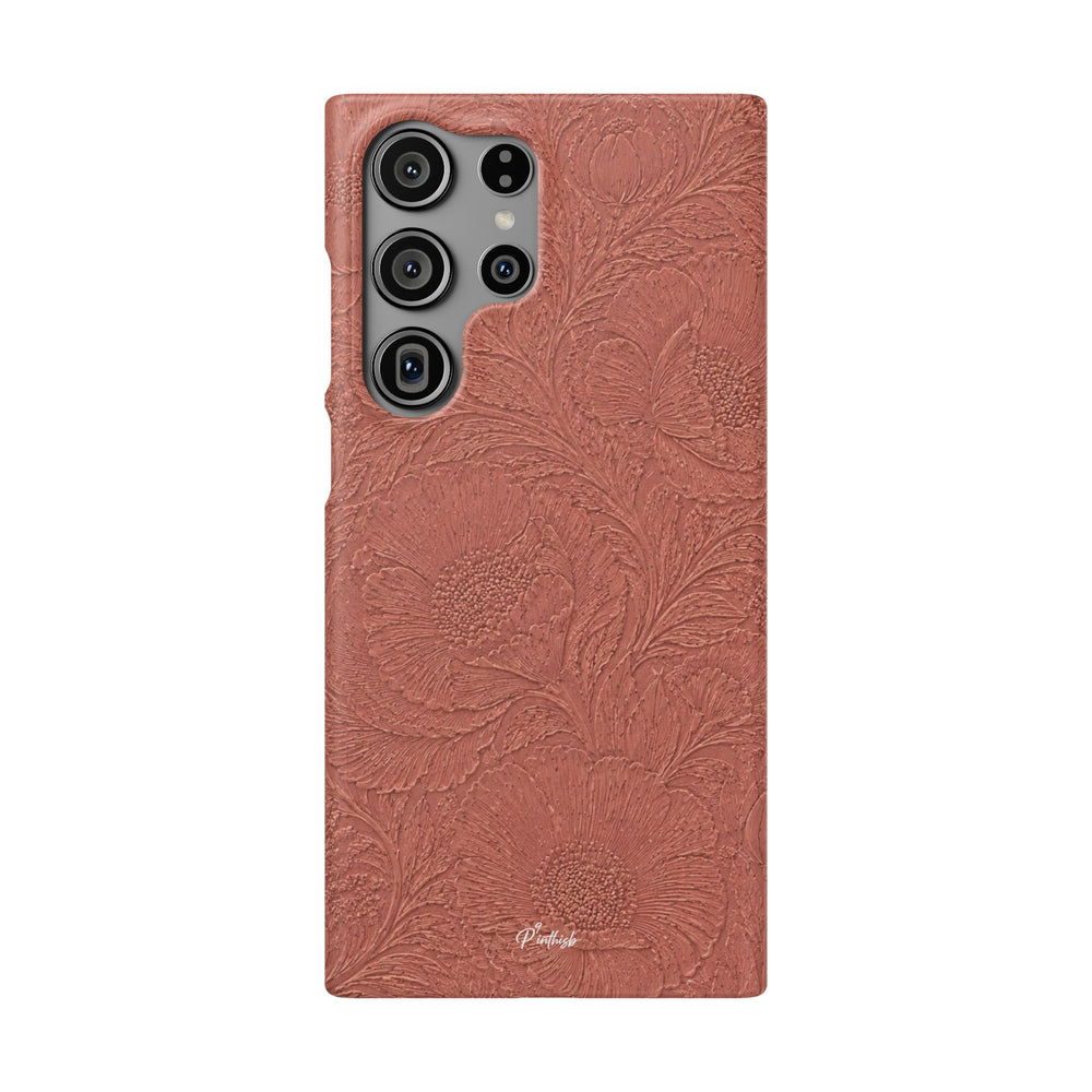Embossed Floral Snap Case