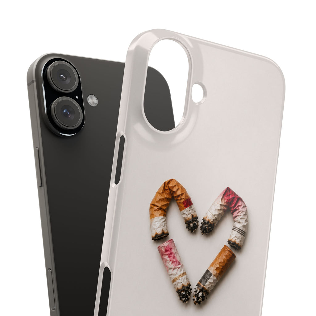 Cigarette Butts Heart Snap Case