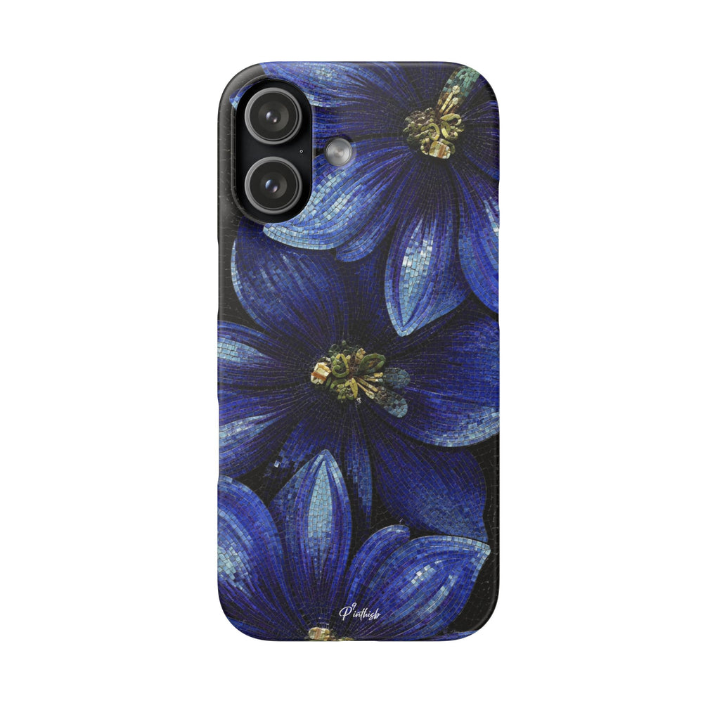 Blue Floral Snap Case