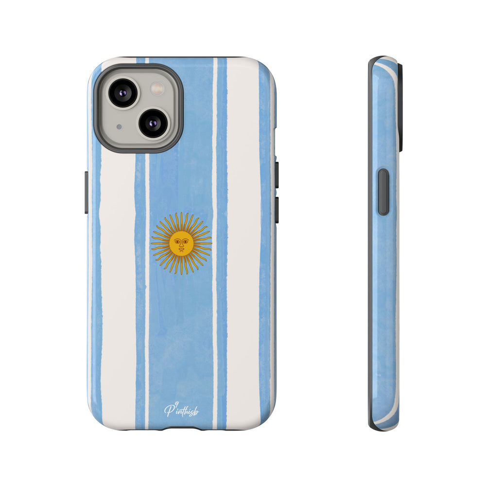 Argentina Flag Tough Phone Case – Blue White Striped Sun Protector