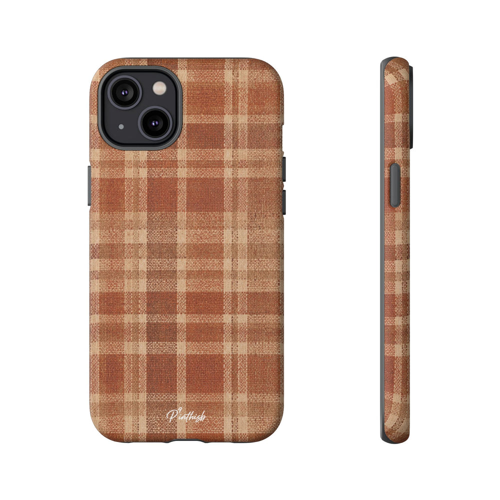 Rustic Brown Cozy Plaid Tough Case