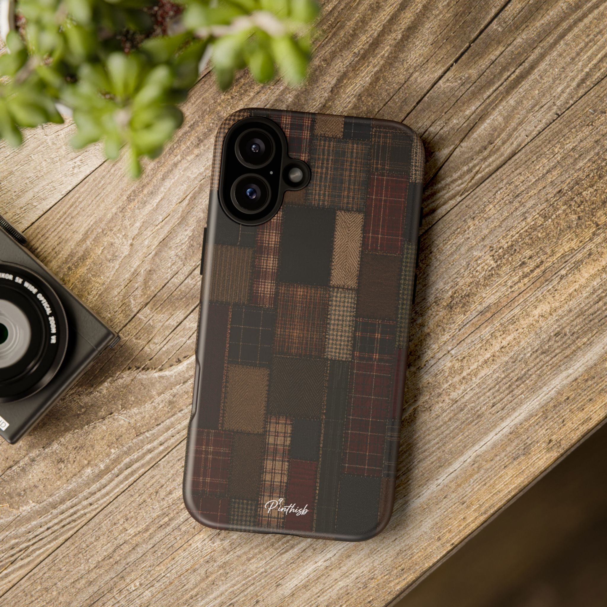 Plaid Patchwork Tough Phone Case