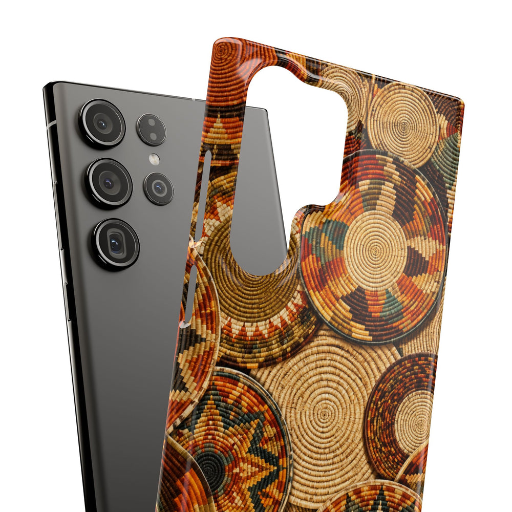 Bohemian Woven Basket Pattern Snap Case